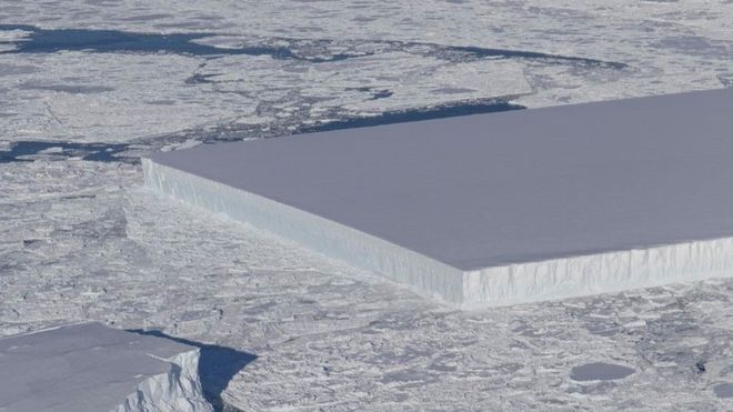 Trozo de hielo observado por la NASA